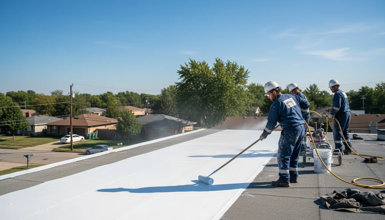 Commercial roof coating in Waukomis, OK near me